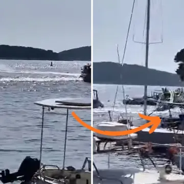 Dru&scaron;tvenim mrežama &scaron;iri se bizarna snimka s Hvara: Gliser bez čovjeka juri, a onda...