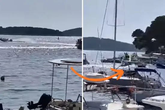 &Scaron;iri se bizarna snimka s Hvara: Gliser juri bez čovjeka, a onda...