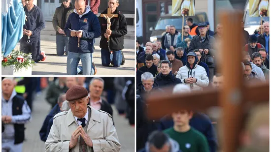 Mu&scaron;karci na koljenima molili krunicu: Između ostalog i da se Mariju prizna za Majku svih ljudi