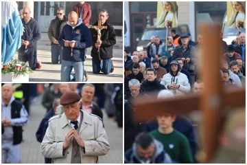 Mu&scaron;karci na koljenima molili krunicu: Između ostalog i da se Mariju prizna za Majku svih ljudi