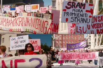 Stotine ljudi na ulicama Splita: 'Nije normalno da se u 2026. jo&scaron; borimo za prava žena'