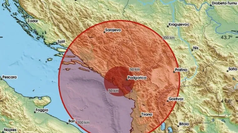 Potres u Crnoj Gori, osjetio se i u Hrvatskoj: 'Drmalo je dobro'