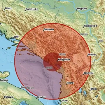 Potres u Crnoj Gori, osjetio se i u Hrvatskoj: 'Drmalo je dobro'