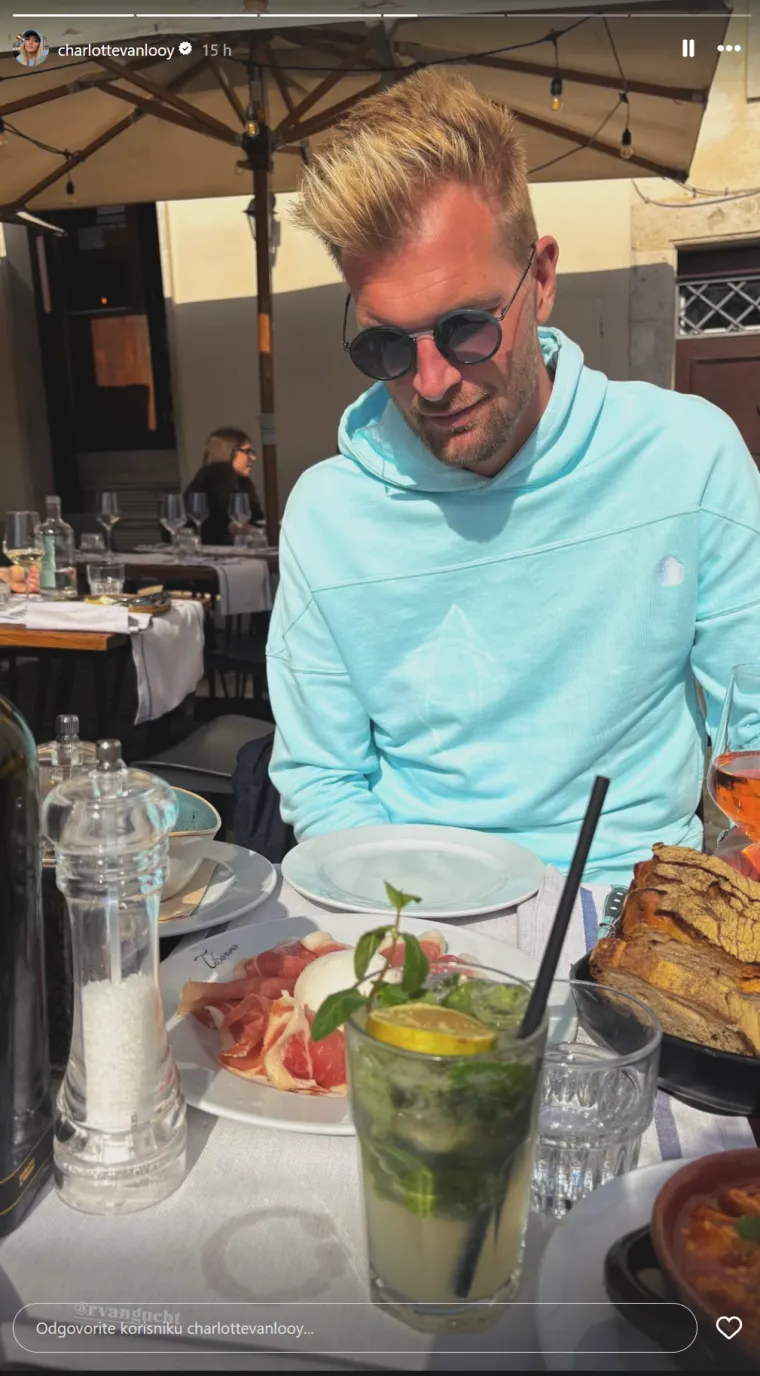 Ruben Van Gucht s trudnom partnericom u Rimu: Charlotte pokazala trbu&scaron;ćić, a on ružnu naviku