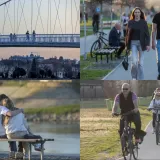 Proljetni vikend Osječani proveli uz Dravu vožnjom na dva kotača ili na klupici zaljubljeni