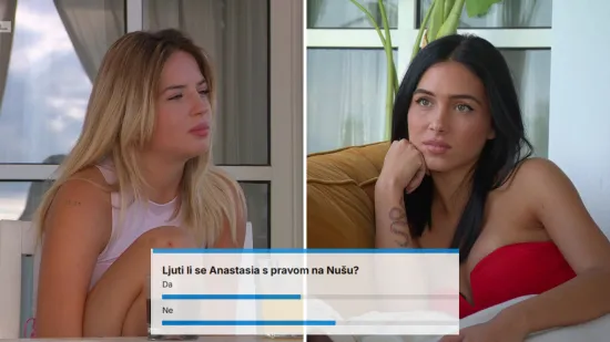 Gledatelji podijeljeni oko svađe Nu&scaron;e i Anastasije: Rezultati ankete gotovo su izjednačeni