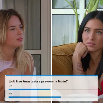 Gledatelji podijeljeni oko svađe Nu&scaron;e i Anastasije: Rezultati ankete gotovo su izjednačeni