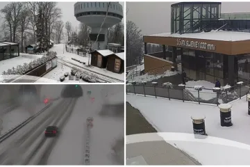 Mislili ste da je zimi kraj? Snijeg prekrio dijelove Hrvatske, a vjetar zatvorio autoceste