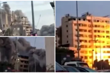 Kamere ulovile trenutak kada je izraelski projektil pogodio stambenu zgradu: Uru&scaron;ila se u trenu