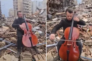 Snimka čovjeka koji svira na ru&scaron;evinama Bejruta obi&scaron;la svijet: 'Samo on i čelo usred kaosa'