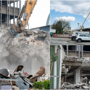 Bageri okupirali Vjesnik, radi se na sve strane: Pogledajte kako izgleda ru&scaron;enje kultnog nebodera