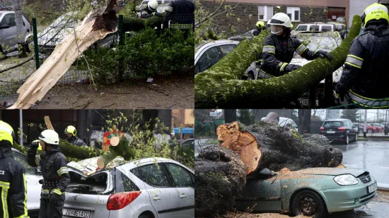 Kao da je apokalipsa... Ovo su prizori iz Zagreba, stabla razbila automobile, izdan crveni alarm
