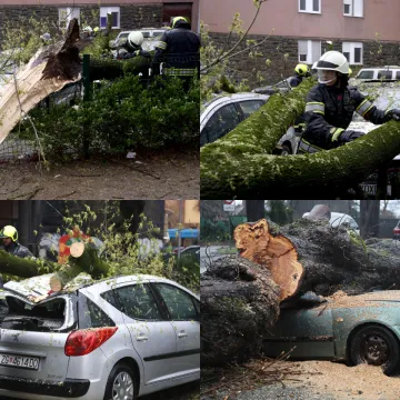 Kao da je apokalipsa... Ovo su prizori iz Zagreba, stabla razbila automobile, izdan crveni alarm