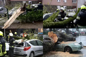 Kao da je apokalipsa... Ovo su prizori iz Zagreba, stabla razbila automobile, izdan crveni alarm