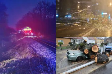 Stabla padala na ceste i aute, vlak izletio kod Bjelovara: Vjetar radi kaos po Hrvatskoj