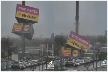 Dramatična snimka s parkirališta trgovačkog centra: Srušila se cijela konstrukcija