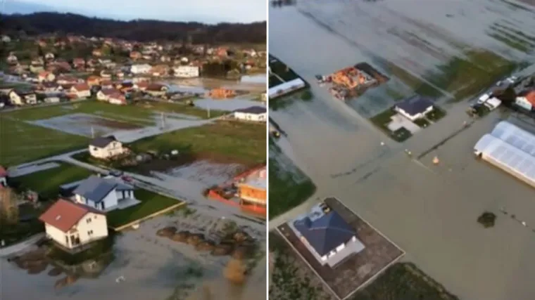 Zagorje pod vodom, poplava prodirala u kuće: Snimka iz zraka pokazala jačinu nevremena
