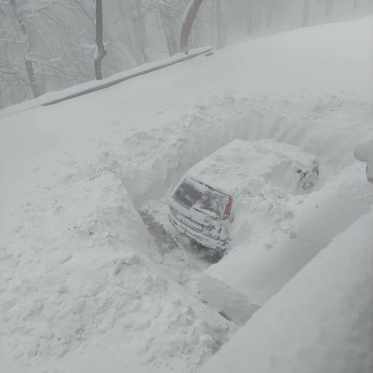 Nadrealni prizori s Papuka: Snijeg zatrpao auto, nanosi prelazili 150 cm