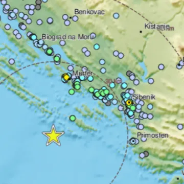 Potres kod otoka Žirja: 'Prvo se čula tutnjava, a onda podrhtavanje'