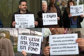 Zagrebački poljoprivrednici pred Ministarstvom: Oluja im uni&scaron;tila sve, najavljuju masovna zatvaranja