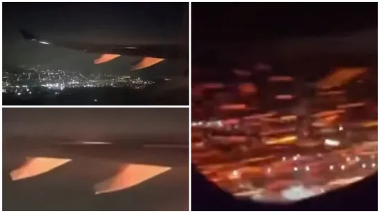 Jeziva snimka iz kabine: Putnici vri&scaron;te dok gledaju eksploziju motora netom nakon polijetanja