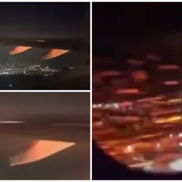 Jeziva snimka iz kabine: Putnici vri&scaron;te dok gledaju eksploziju motora netom nakon polijetanja