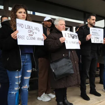 Motike zamijenili transparentima! Poljoprivrednici pred Ministarstvom: Evo &scaron;to traže od Vlade