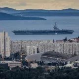 Splićani organizirali prosvjed zbog američkog nosača aviona, ali brod je u međuvremenu otplovio