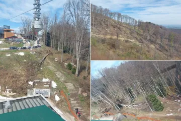 Vožnja žičarom vi&scaron;e nije tako pitoreskna, vjetar nije imao milosti za Sljeme: 'Ovo je grozno'
