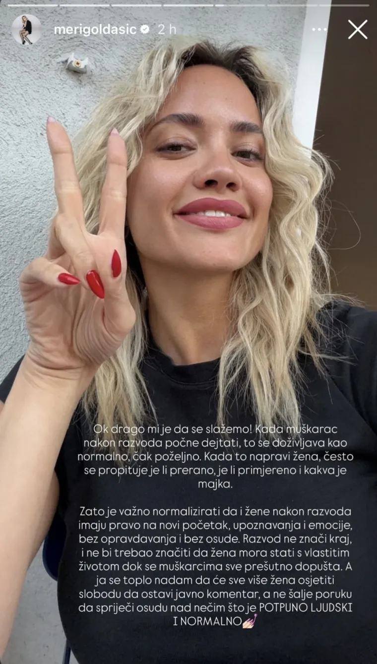 Meri Golda&scaron;ić progovorila o tabu temi pa poručila: 'Razvod ne znači kraj'