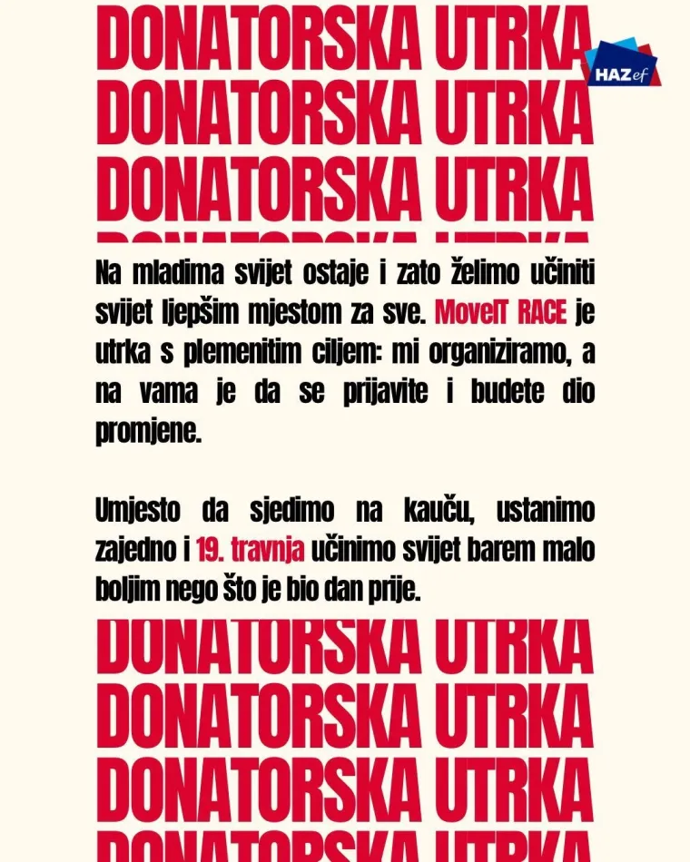 Pridruži se utrci s razlogom: MoveIT RACE za udrugu RTL pomaže djeci