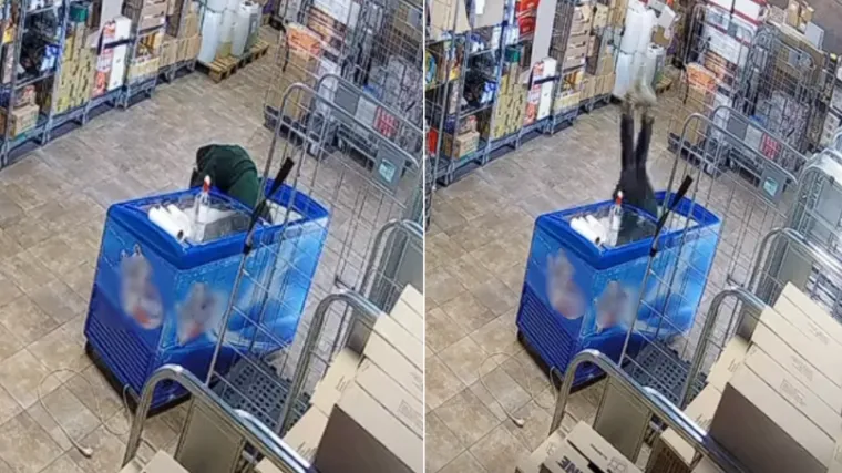 Hit video iz trgovine u Zagrebu: Pogledajte trenutak kada je prodavačica 'nestala' u &scaron;krinji za sladoled