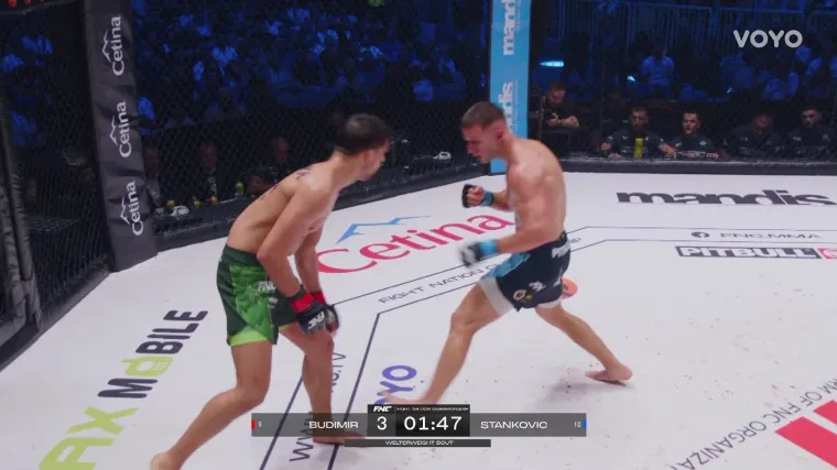 Budimir jedva stajao na nogama protiv srpskog borca