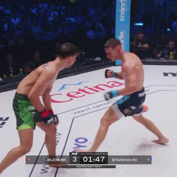 Budimir jedva stajao na nogama protiv srpskog borca