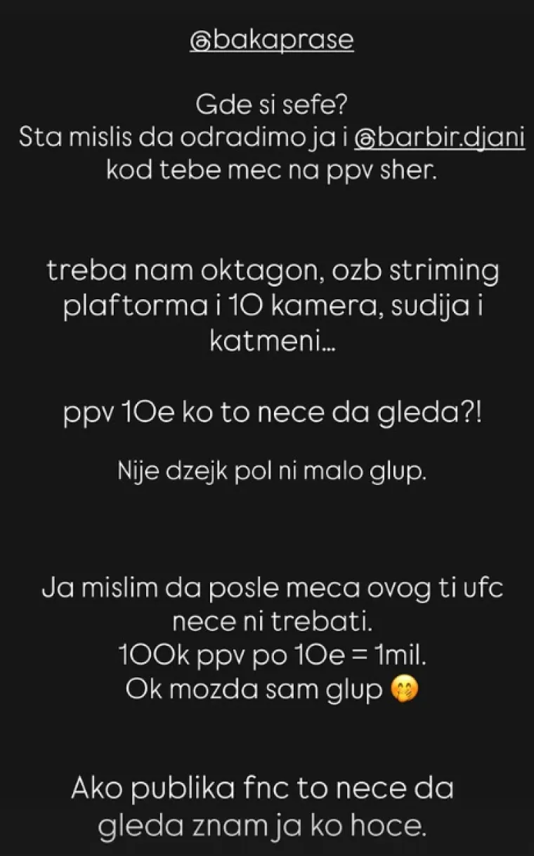 Ponajveća FNC zvijezda napu&scaron;ta organizaciju? Javio se srpskom influenceru s idejom od milijun eura