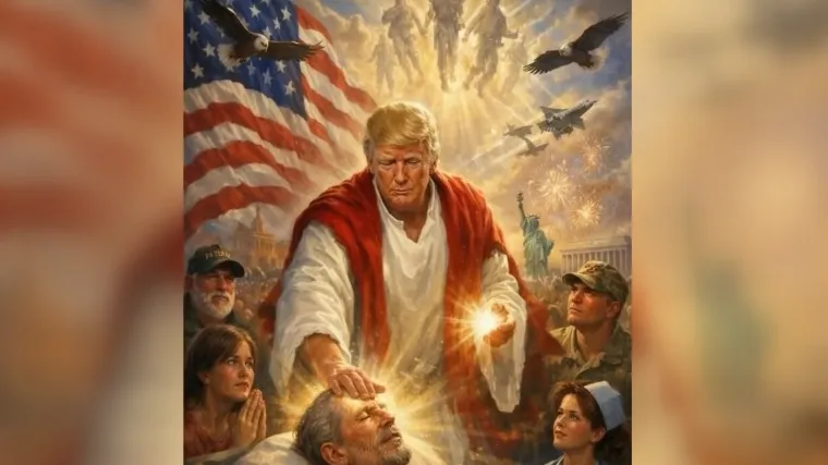 Trump objavio fotografiju sebe kao iscjelitelja nalik na Isusa: A onda je sve obrisao