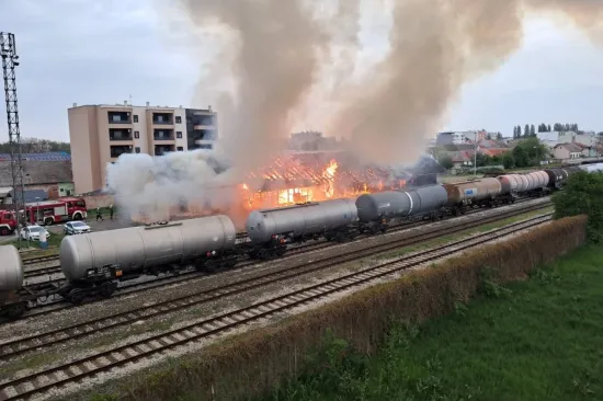 Otkriven uzrok velikog požara skladi&scaron;ta HŽ-a u Osijeku: 'Jako nam je pomogao novi dron'