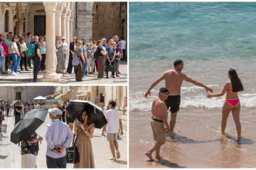 Kakvi prizori s juga Hrvatske: Dok se na Banjama banjaju, u gradu se kuhaju