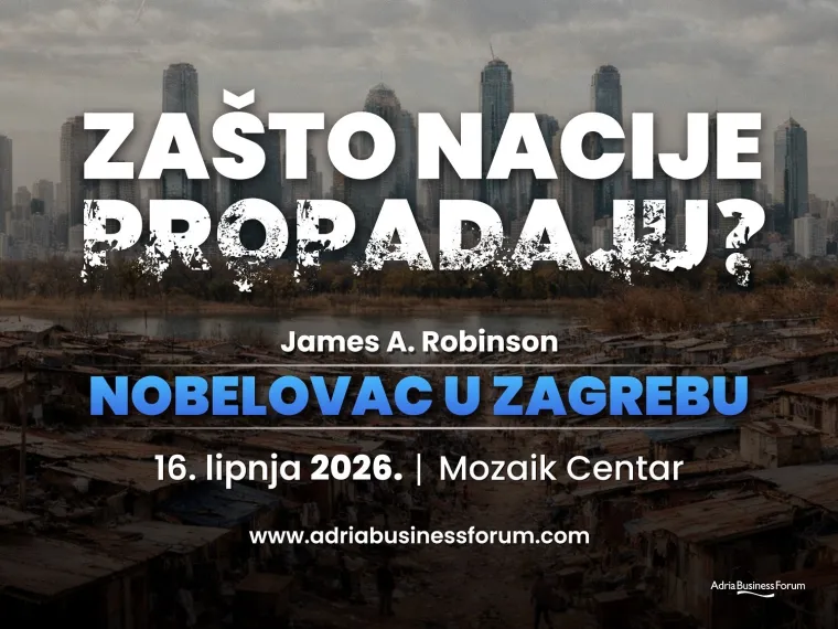 Nobelovac James A. Robinson dolazi u Zagreb na Adria Business Forum