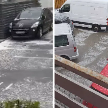 Jako nevrijeme s tučom pogodilo dijelove Hrvatske, stižu snimke: 'Horor, zamračilo se'