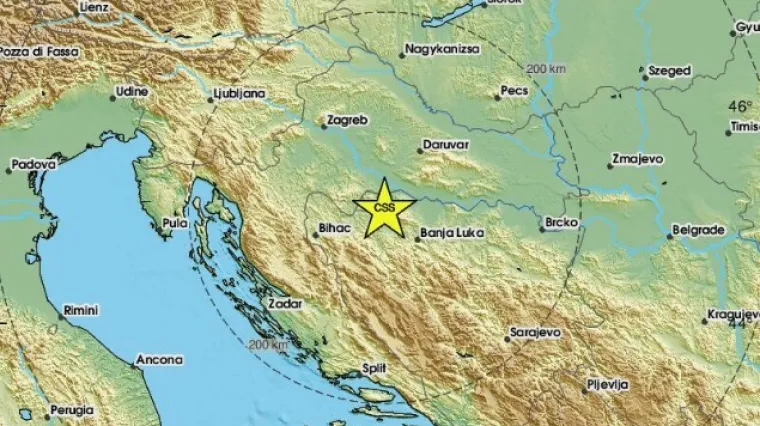 Plitki potres kraj Banje Luke osjetio se do Zagreba: 'Blaga tutnjava i lupanje poklopaca'