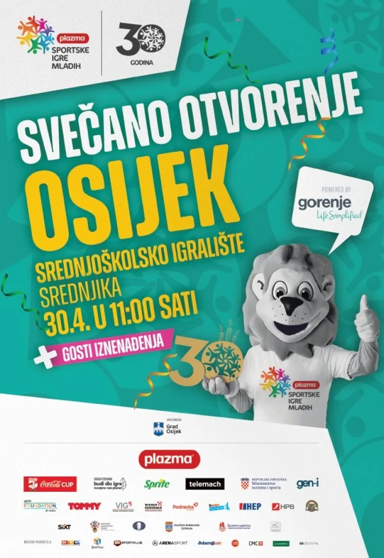 Osijek u znaku sporta: Svečano otvorenje jubilarne 30. sezone SIM-a