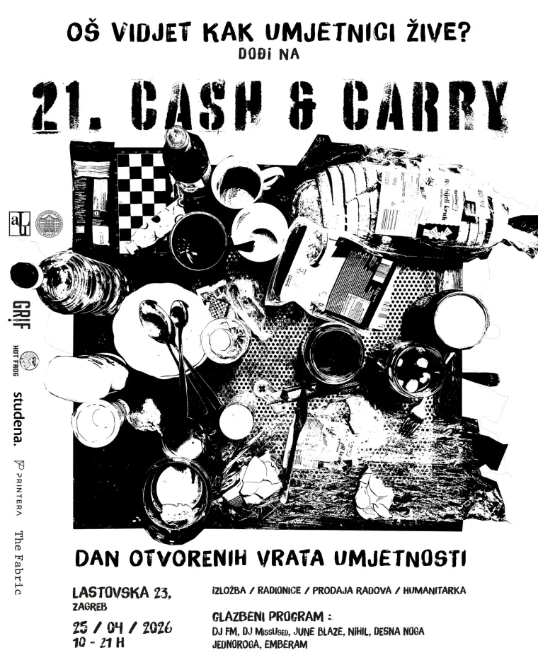 Mladi umjetnici otvaraju vrata javnosti: Cash &amp; Carry 2026 donosi umjetnost, glazbu i humanitarni program