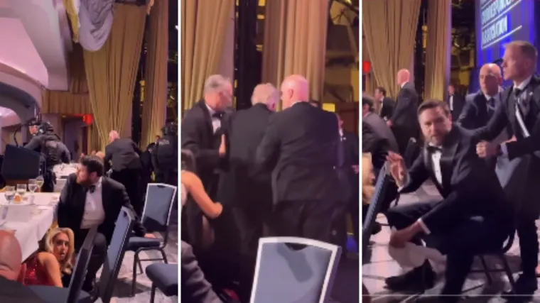 Trenuci panike i kaosa: Trumpa odvuklo osiguranje, u jednom trenutku je pao - objavljena snimka