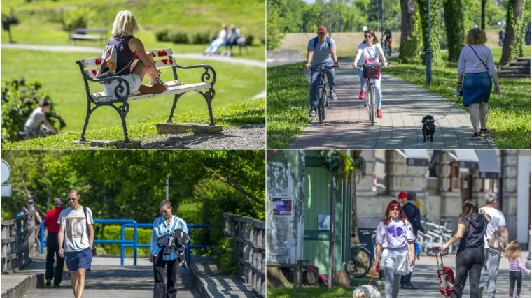 Sunce izmamilo Karlovčane: Građani pohrlili na ulice grada, pogledajte tko je sve bio