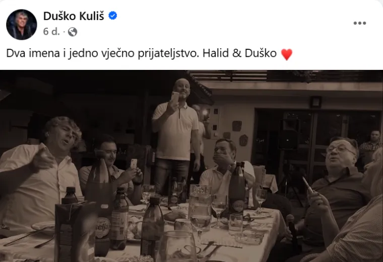 Ovako prijateljstvo rijetko se viđa! Du&scaron;ko Kuli&scaron; posvetio pjesmu Halidu: 'Idi vidi Sejdo moja'