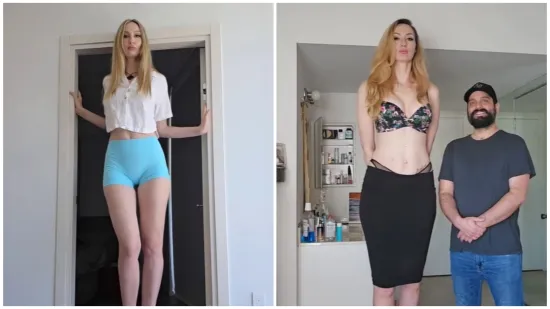 Svi pogledi uprti su u nju: Od supruga je vi&scaron;a za tri glave, prolazak kroz vrata zadaje joj muku