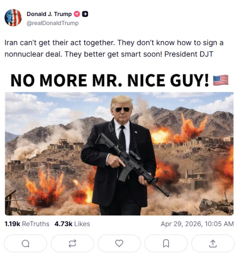 Trump sablaznio objavom s automatskom pu&scaron;kom: 'Brzo se opametite!'