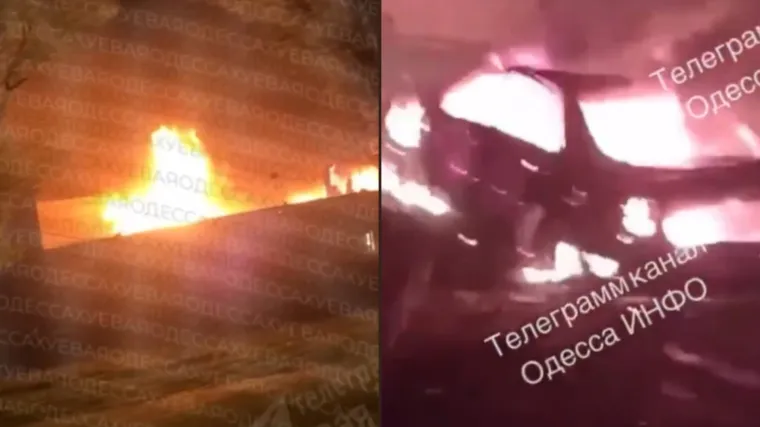 Ključna luka u plamenu: Rusi napali usred noći, objavljene snimke buktinje