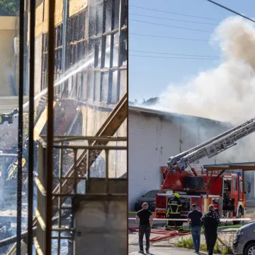 Veliki požar u Istri! Buknulo u skladi&scaron;tu protupožarnih aparata: 'Čuli smo detonacije'